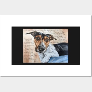 ‘My Comforter’ poem and Jack Russell painting. Posters and Art